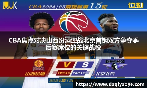 CBA焦点对决山西汾酒迎战北京首钢双方争夺季后赛席位的关键战役